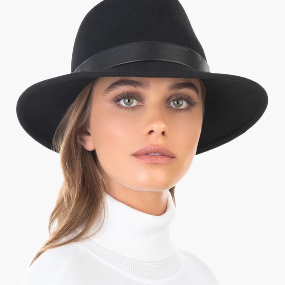 NWT Eric Javits MS COOL WOOL FELT FEDORA HAT SKU: 13335BLACK - Picture 4 of 11